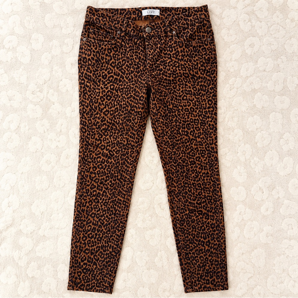 LOFT Brown and Black Leopard Print Women’s Pants Size 10